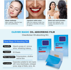 Format portable Oil Blotting Papers, usage rapide et peau sans brillance.