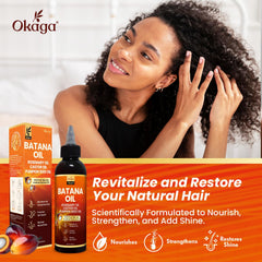 Okaga Batana Oil : brillance naturelle et douceur sur toutes les longueurs.