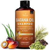 Okaga Shampoing Batana – bouteille montrant le soin nourrissant pour cheveux