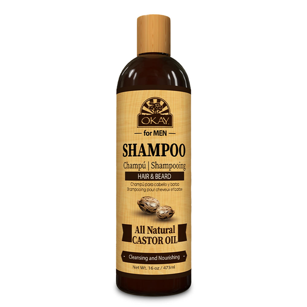 OKAY pour homme – Shampoing castor, bouteille, hydratation des cheveux.