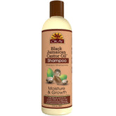 OKAY Shampoing Ricin Noir Jamaïcain – bouteille visible, revitalisant pour cheveux secs.