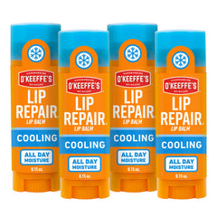 O'Keeffe's Lip Repair stick avec refroidissement apaise les lèvres sèches et gercées.