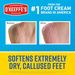 Crème hydratante pour pieds secs d'O'Keeffe's après le bain, effet relief rapide.