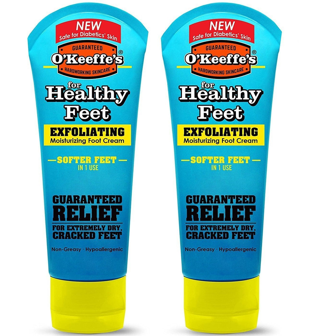 Crème pour les pieds O'Keeffe's — tube affiché, soin intensif pour pieds très secs.