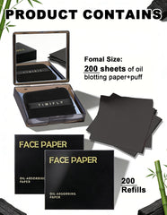 Okerker papier absorbant avec miroir intégré, pratique pour vérifier le maquillage