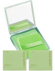 Okerker papier blotting avec miroir intégré pour des retouches rapides dans votre routine.