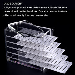 OLACHIKKO etageres lash 5 niveaux en acrylique, protection des extensions.