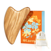 Olaemuo Gua Sha bois d’olive pour le visage, douceur et détente.