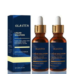 OLAVITA facial serum bottle with dropper ready for precise hydration