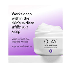 Olay Crème Nuit Anti-Rides – Application sur le visage: soin plaisir nocturne