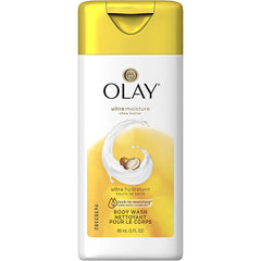 Olay Douche Corps format voyage, bouteille compacte hydratante au karité.