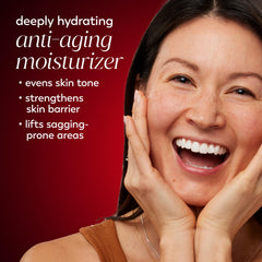 Olay Niacinamide Visage Crème — application soir pour peau douce et satinée.