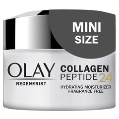 Crème visage Olay Regenerist Collagen Peptide 24, bouteille pour hydratation durable.