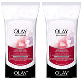 Olay Regenerist Lingettes Humides Micro-Exfoliantes montrant l’emballage et l’accès rapide au soin