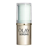 Olay Stick Sérum rafraichissant en action pour hydratation instantanée du visage.