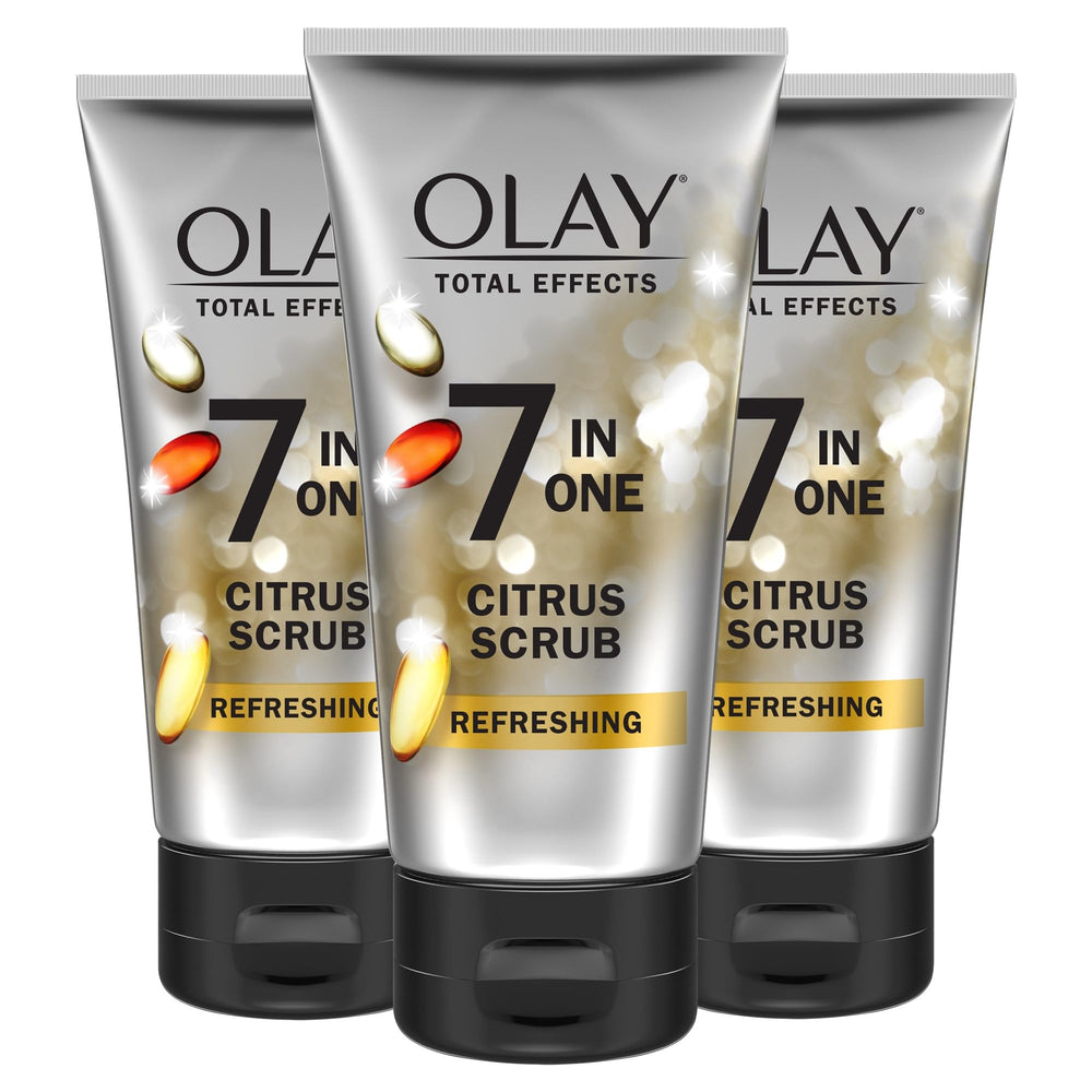 Olay Total Effects Citrus : bouteille nettoyant gommant, nettoyage en profondeur