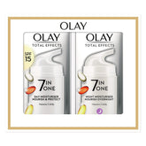 Olay Total Effects – crème de jour, flacon, hydratation légère et éclat durable.