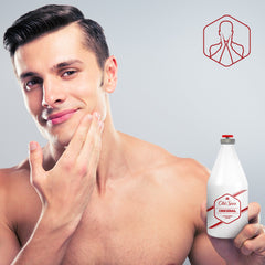 Old Spice Après-Rasage Original 150 ml, photo-produit mettant en évidence le parfum musqué.