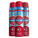 Old Spice Aqua Reef: bouteille spray sèche pour une fraîcheur durable.