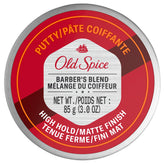 Visuel du pot Old Spice Barber's Blend Putty montrant une tenue haute.