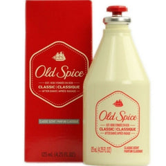 Flacon Old Spice Classic Après-rasage, bouteille élégante pour un parfum durable après le rasage.