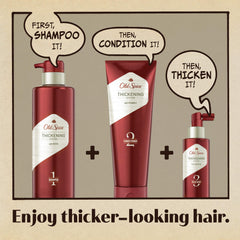 Old Spice appliquer sur cheveux mouilles, rinçage facile pour cheveux plus epais.