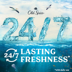 Old Spice Dry Feel protection transpiration 24h contre les odeurs quotidiennes.