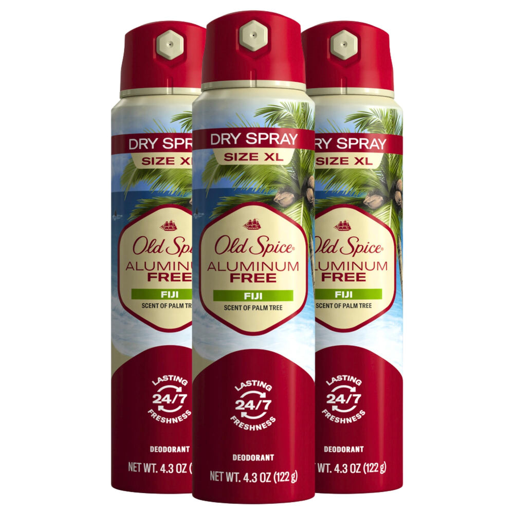 Old Spice Fiji Dry Spray, bouteille pratique pour une fraîcheur durable tout au long de la journée.