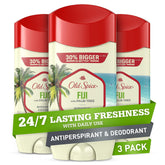 Old Spice Fiji, bouteille, senteur palmier fraîche et durable.