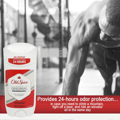 Application of Old Spice High Endurance Original stick showing smooth glide on skin.