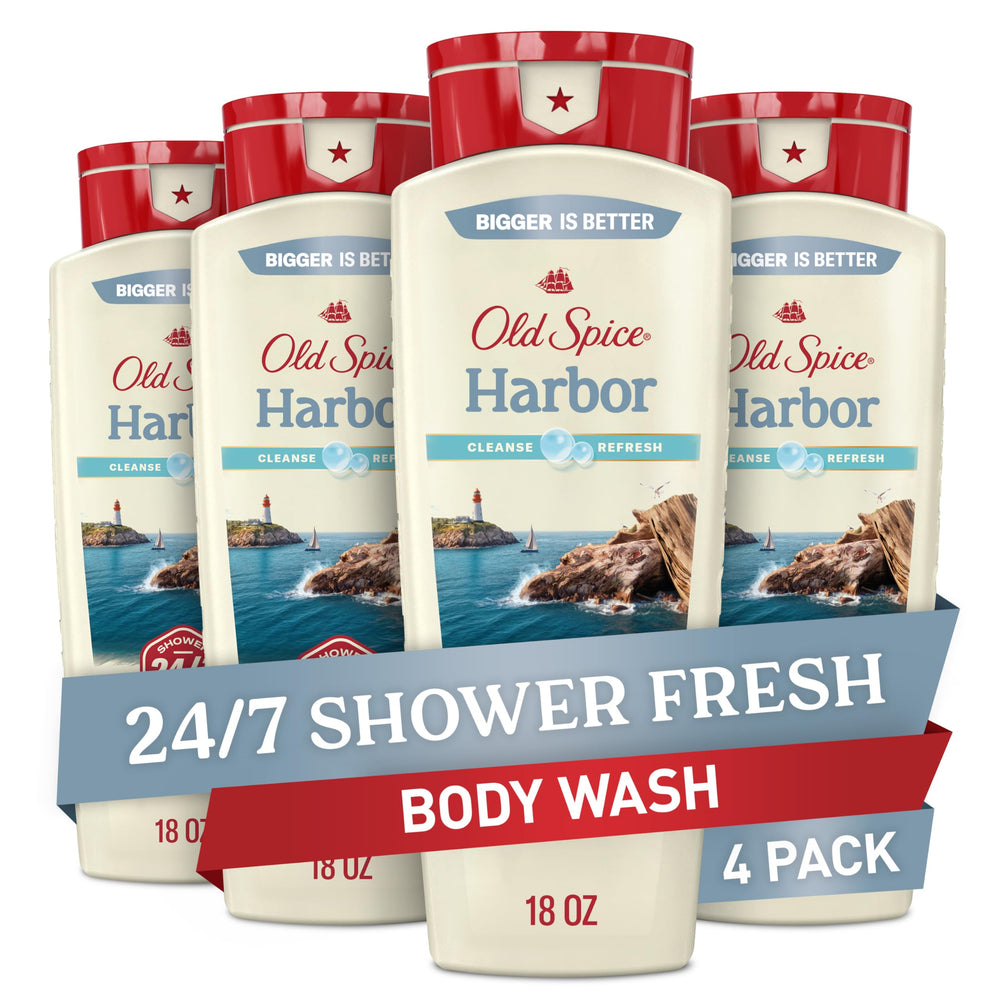 Old Spice bord-de-mer pack4 bouteilles, rafraîchissement durable après la douche