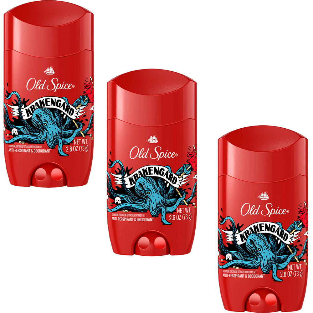 Old Spice Krakengard déodorant, bouteille élégante offrant une fraîcheur durable.