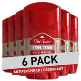 Old Spice Steel Titan, bouteille invisible prête pour une journée fraîche et sèche.