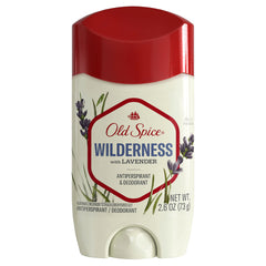 Old Spice Wilderness - Bouteille lavande sauvage offrant une fraîcheur durable pour l'extérieur.