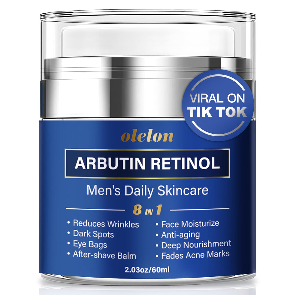 Olelon – bouteille de crème visage homme prête à l’emploi.