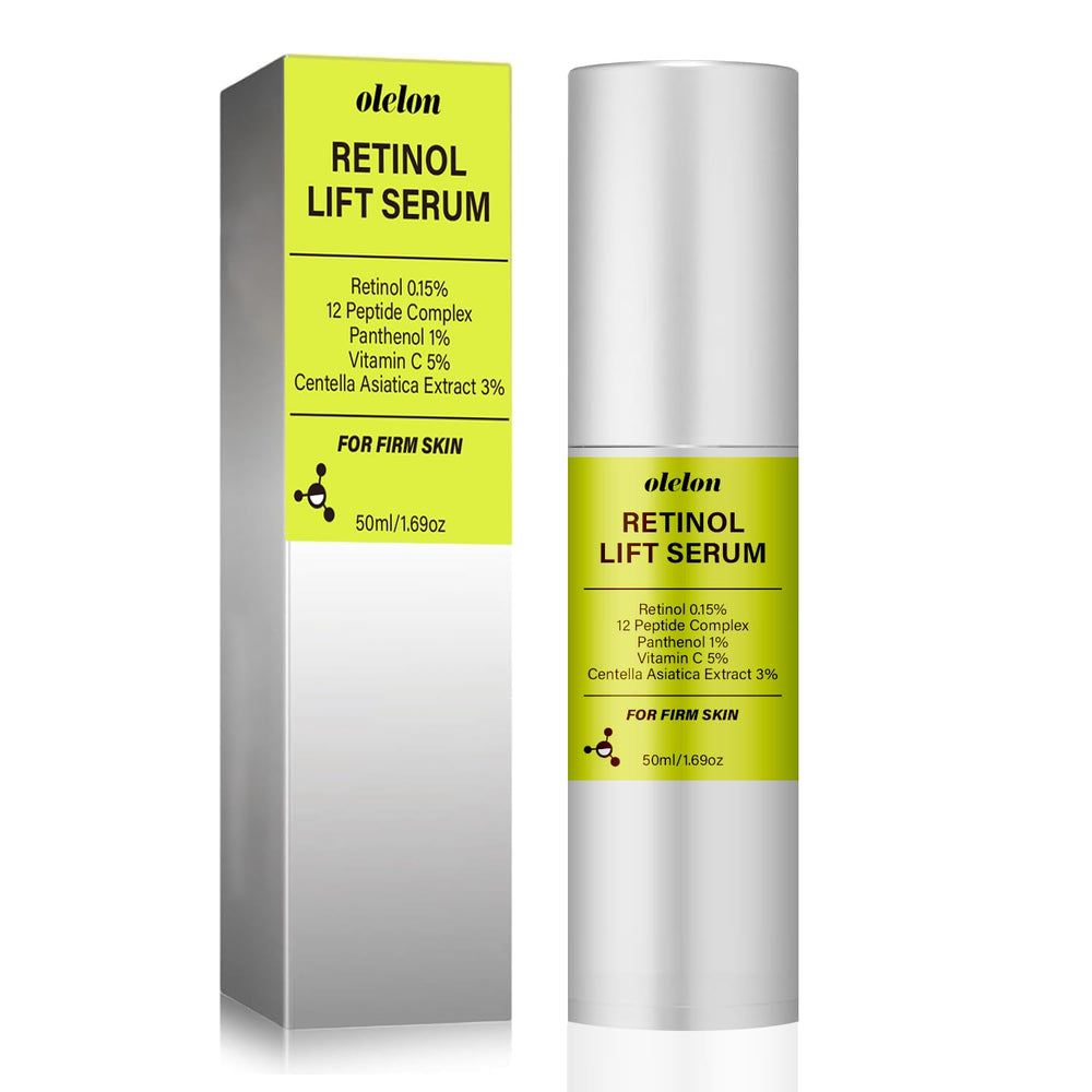 OLELON Retinol Shot – Bouteille élégante pour un soin raffermissant et cible les ridules.