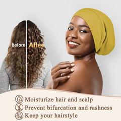 OLESILK bonnet dormi ajustable, ajustement facile selon le tour de tête.