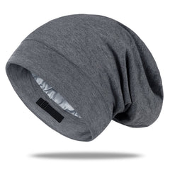 OLESILK bonnet en soie Mulberry gris perle, vue face, douceur et maintien.