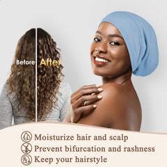 Bonnet soie OLESILK avec bande reglable pour un ajustement personnalisé.