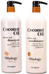 Shampoing Oliology – bouteille nutrition : fortifie les cheveux et renouvelle l'hydratation.
