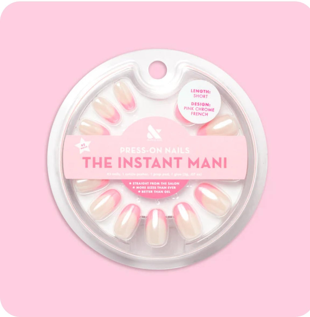 Olive & June Instant Mani : colle non toxique pour une pose d’ongles press-on sûre.