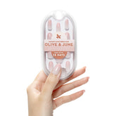 Olive & June Instant Mani, rose gradient, ongles réalistes pour un aspect naturel et élégant.