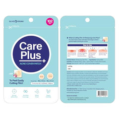 OLIVE YOUNG Care Plus Pansement hydrocolloïde appliqué sur bouton visage, discret.