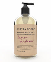 Olivia Care Gel mains antibactérien, bouteille pompe pratique pour un lavage quotidien.