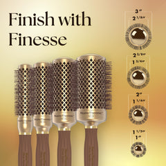 Brosse Nanothermic Olivia Garden pour volume et anti-frisottis sur tous types de cheveux.