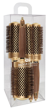 Brosse Olivia Garden Nanothermic, brosse ronde en céramique et ionique pour volume et brillance.