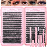 Ollavo kit cils clusters 640 pièces — ensemble complet pour faux cils à domicile
