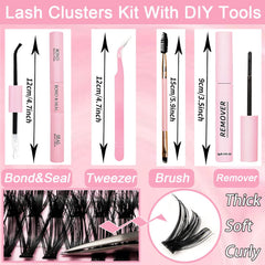 Longueurs 9–18 mm dans le kit pour diverger les styles de regard.