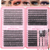 OLLAVO lash clusters kit contents for at-home DIY lash extensions