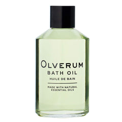 OLVERUM huile-bain verse, pratique pour ajout facile dans l eau.